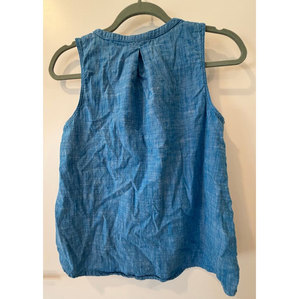 Hatley Chambray Boho Tank Top Embroidered Womens Small/Petite Summer Beach - Picture 4 of 6